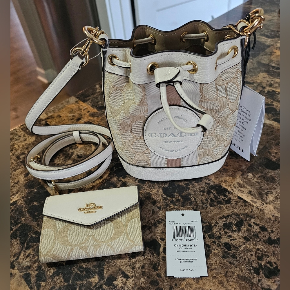 Coach Handbag and matching mini wallet NWT
